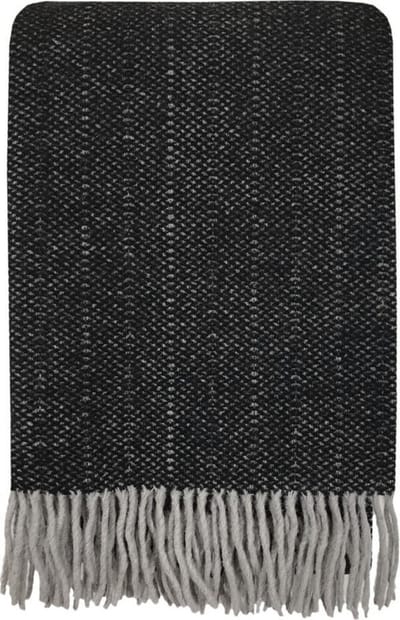Crow black structure recycled wool throw