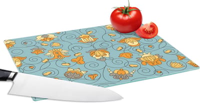Glazen Snijplank - 28x20 - Patronen - Vintage - Bloemen - Snijplanken Glas