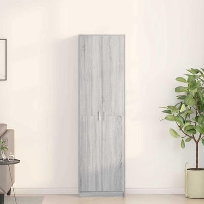 Kast Slaapkamer - Opbergkast Woonkamer - Kleding Opbergen - Slank Rechthoekig Design - 55x25x189 cm - Grijs