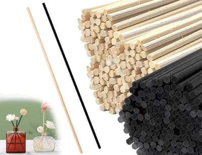 60 Geursticks van Wilg en Riet voor Kamervruchten, Vervangsticks voor Aroma Diffusers, Natuurlijk en Duurzaam