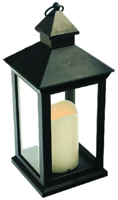 Benson Lantaarn - met LED kaars - 10.5 x 10.5 x 24 cm - sfeerlicht - binnen / buiten