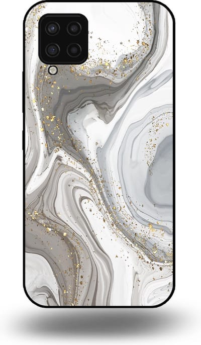 Smartphonica Telefoonhoesje geschikt voor Samsung Galaxy A42 5G met marmer opdruk - TPU backcover case marble design - Zilver geschikt voor Samsung Galaxy A42 5G