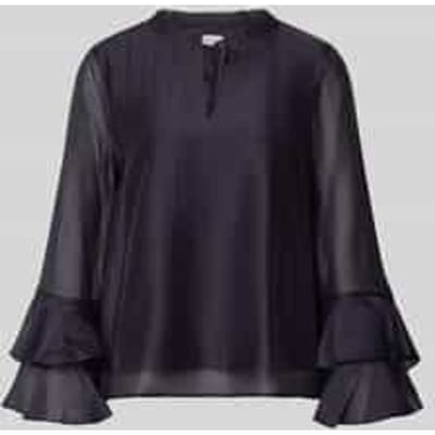 comma - female - Lyocell blouse met volantmouwen