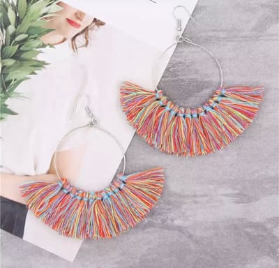 Akyol - Oorhangers – gekleurde oorhangers – oorbellen – hang oorbellen - oorbellen gekleurde - festival – gekleurde oorbellen – gekleurde hang oorbellen – cadeau voor vriendin – bohemian -festival oorbellen - bohemian sieraden -bohemian
