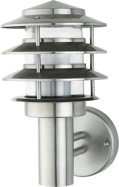 LED Tuinverlichting - Buitenlamp - Wand - RVS - E27 - Rond