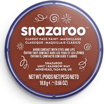 Snazaroo 1118977 - Rust Brown - 18ml Aqua Schmink & Kinderschmink voor Kinderen en Volwassenen