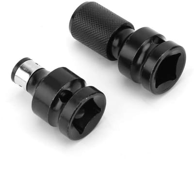 Dailygoods - Dopadapter - 12 tot 14 mm - Vrouwelijk - Telescopisch - 2 stuks - Geschikt voor elektrische sleutel