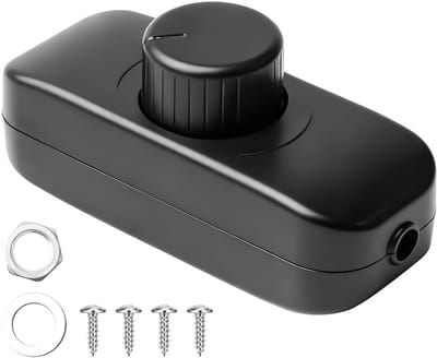 Dimmer voor Dimbare Halogeenlampen - LED Dimmer met Rotatieschakelaar 3-100 Watt, AC 220-240 V 50 Hz, Geschikt voor Thuisgebruik