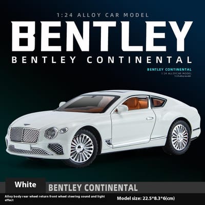 1:24 Bentley Continental Gt Legering Auto Diecast Metaal Model Geluid & Licht Speelgoed Verzamelen Display Ornament Cadeau Voor Jongens Fijne Decoratie
