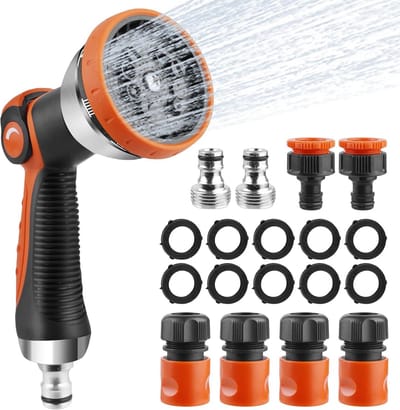 Tuinsproeipistool - Metaal - 10 Irrigatiepatronen - Voor Efficiënte Waterafgifte - Voor Tuin, Auto en Huisdieren