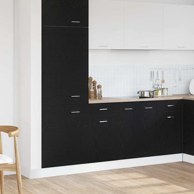 vidaXL - Hangkast - Zwart - Eiken - 40 - x - 46 - x - 81,5 - cm - Bewerkt - hout