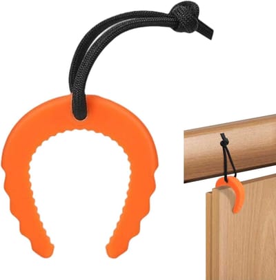 Deurwigstopper - Deurhouder - Deur Open Houden - Anti-knijp C-vorm - 7x7x7 cm - Oranje