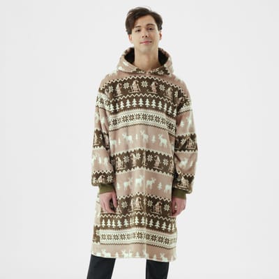 LAPLAND - hoodie 70x110 cm - volwassenen - kerst - Military Olive - groen