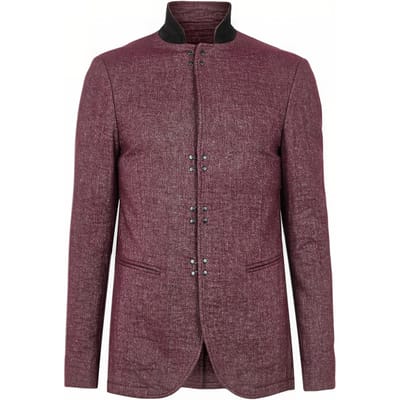 John Varvatos Slim Fit Notch Lapel Jacket With A Hook Oxblood Size: 54 | Light Jackets Outlet | Heren |