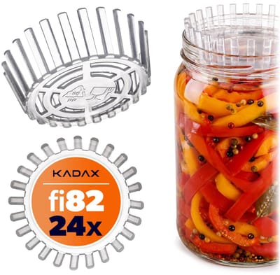 KADAX fermentatiegewichten – set van 24 | Gistingshulp van 82 mm voor TO82-inmaakpotten | Fermentatie-inzetstuk voor zuurkool, kimchi en augurken