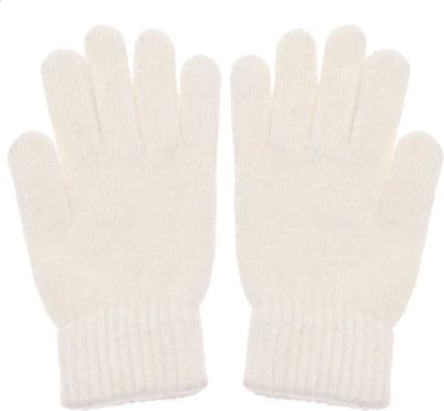 Handschoenen - Crème | Harig / Fluffy Polyacryl | One Size 19,5 x 10 cm | Fashion Favorite
