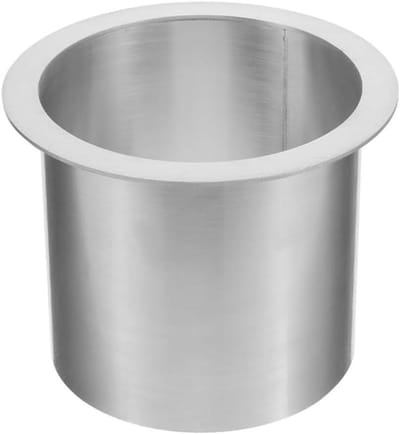 Metalen Bureau Inzetbak - Aanrecht Afvalbak Ronde Prullenbak - Keuken Afval Beheer - Roestvrij Staal Constructie