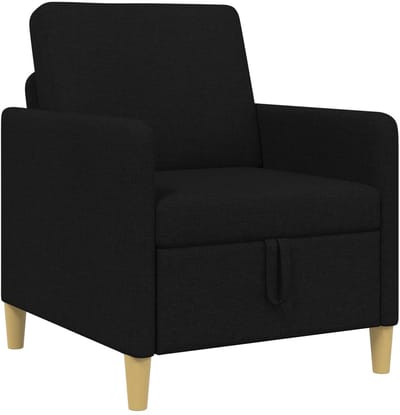vidaXL - Sofa - met - Opbergruimte - Zwart - 72 - x - 78 - x - 87 - cm - Polyester