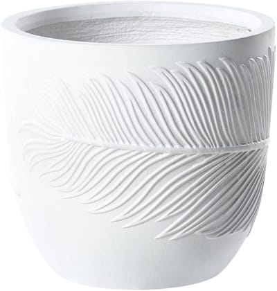 FTERO - Bloempot - Gebroken wit - 35 x 35 x 33 cm - Kleivezel