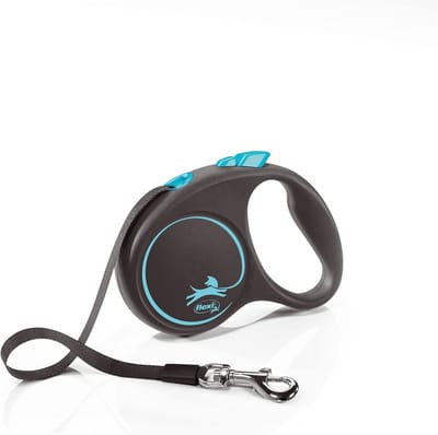 Intrekbare Hondenriem tot 15kg - 5m Zwart Blauw