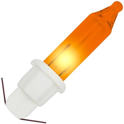 OE Lightning Reserve Kerstlampje - Witte Insteek Fitting - 2.5V/0.425W - Oranje Licht
