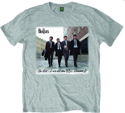The Beatles - On Air Heren T-shirt - S - Grijs