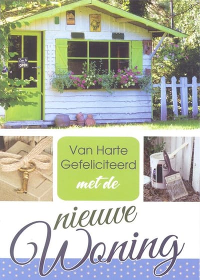 Wenskaart Van Harte Gefeliciteerd met de nieuwe Woning - Gratis verzonden - D4329/224