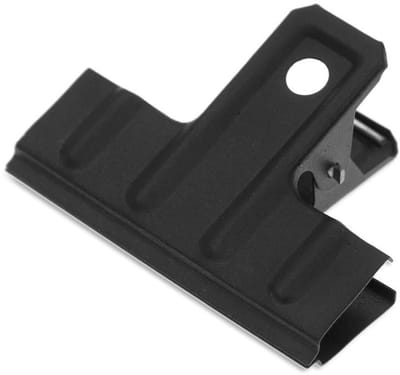 Dailygoods- Papierklemmen Groot - 10-delige Verpakking - Metalen Bulldog Clip - Duurzaam Ijzer - Geschikt voor Kantoor/Thuis - Veerstrak Ontwerp - Binderclips
