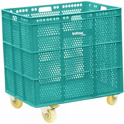 Softee Pu Mand Met Wielen Groen 47.5x53.5x62 cm