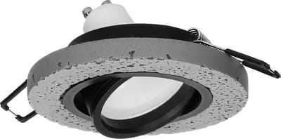 ORNO Halisi Ronde inbouwspot - Beton sierrand spotje - Richtbare lichtbron - GU10 / MR16