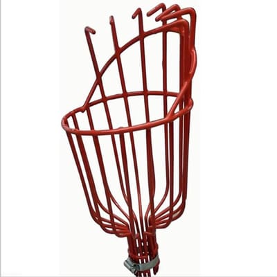 Fruitplukker Mand - Oogstgereedschap Plukmand - Fruit Verzamelen - Robuuste Metalen Constructie - 34.5x14.5 cm - Rood