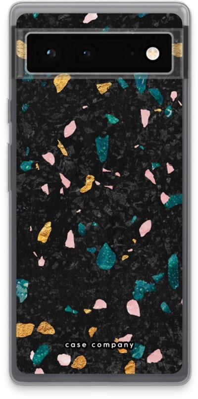 Case Company® - Hoesje geschikt voor Google Pixel 6 hoesje - Terrazzo N°10 - Soft Cover Telefoonhoesje - Bescherming aan alle Kanten en Schermrand