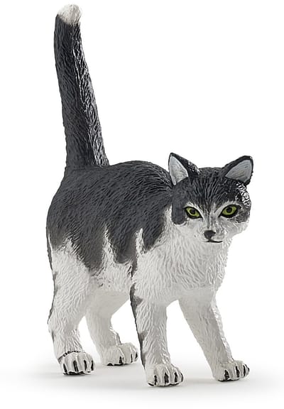 Speelfiguur - Kat - Zwart wit*