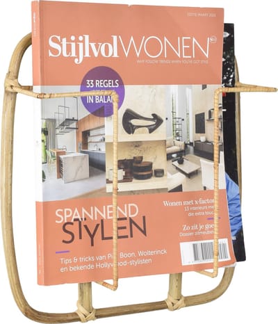 LOFT42 Bamboe Tijdschriftenrek Small - Bruin - 33x31x10