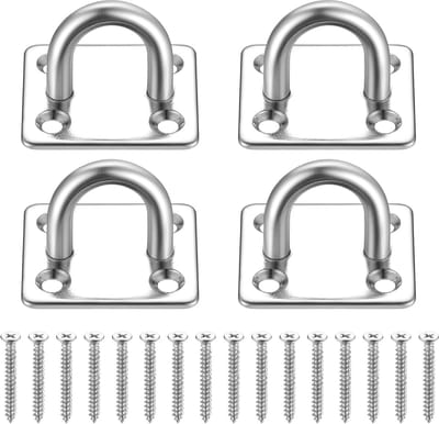 Haken, 4 stuks schommelhaken, bokszakbevestiging, hangmathouder, plafondhouder voor ophanging, hangmat, bokszak, yoga, zware belasting, belastbaarheid tot 150 kg