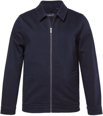 Men Plus - Heren - Jeansjack denim rits 2 zakken - Navy blauw - Maat XL