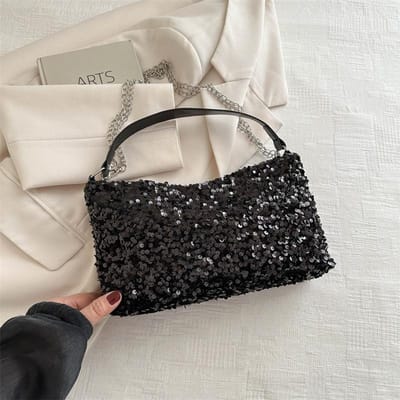 Lente Nieuwe Modieuze Schoudertas met Ketting en Stijlvolle Textuur, Crossbodytas met Eén Schouderband, Eenvoudige en Modieuze Tote Bag met Grote Capaciteit gray