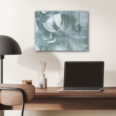 MuchoWow® Glasschilderij 40x30 cm - Schilderij acrylglas - Acrylverf - Abstract - Design - Foto op glas - Schilderijen