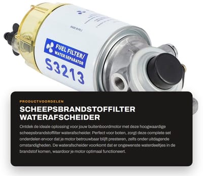 Dailygoods- Scheepsbrandstoffilter Waterafscheider - Complete Set - Onderdelen - Voor Buitenboordmotor - Voor Boten - Hoogwaardige Kwaliteit - Brandstoffilter