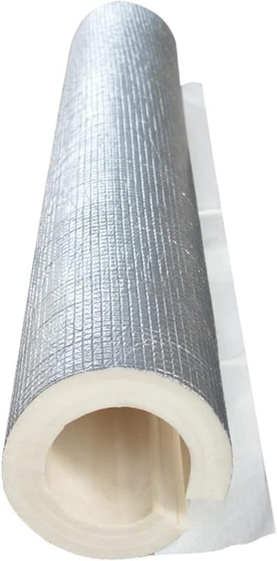 Isolatiebuis Aluminiumfolie - Schuim Isolatie - Leidingen Beschermen - Zelfklevend Ontwerp - 30mm Dik - Zilver