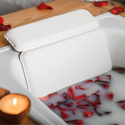 Badkussen Home Spa Badkussen met zuignappen Extra zacht Voor Nek en Rug  Kussen voor in Bad Antislip