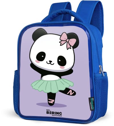 NoBoringSuitcases.com® - Rugzak blauw - Schooltas jongens - Pandabeer - Kinder rugtas jongen - Boekentas kind - Kinderrugzak voor school - Schoolrugzak