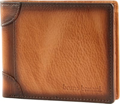 bruno banani Leren Portemonnee Wallet Cognac Bruine