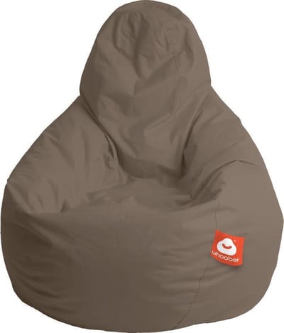 Whoober peervorm zitzak Barça outdoor Taupe - Wasbaar - Voor binnen en buiten