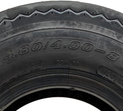 4.80/4.00-8, 6-laags, aanhangwagenband, 340 kg, 400x8 - Wanda P811, goedgekeurd voor de openbare weg - set van 4.