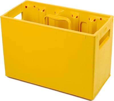 Sportec bidonkrat voor 10 bidons - geel - dubbelwandig, extra stevig. Bidonrek. Waterdrager.