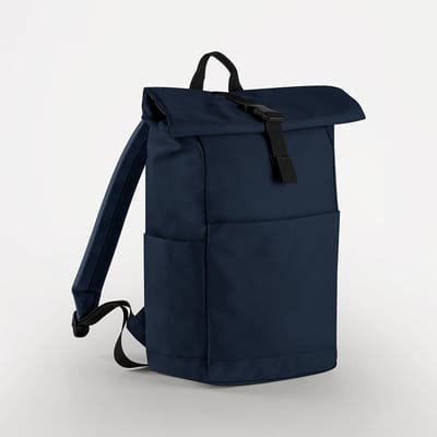 Roll-Top Rugzak 20L – Navy – Waterafstotend – Laptopvak – School & Werk Rugtas – Voorvak met Rits – Verstelbare Schouderbanden