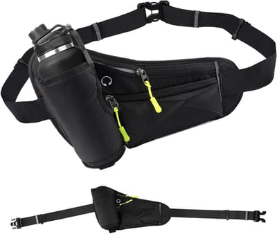 Belly Bag met Fleshouder voor Hardlopen, Wandelen en Fietsen - Ademend en Comfortabel voor Mannen en Vrouwen
