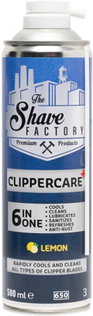 The Shave Factory 500ML - 6 in 1 ice blade spray - Clipperspray - care 6 in 1 Spray - Wahl - Babyliss - JRL - Voor - Alle - Tondeuses - Trimmers - Shavers