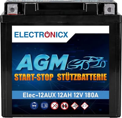 AGM 12Ah 12V Accu - Betrouwbare energieoplossing voor diverse toepassingen